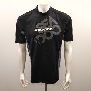 Seadoo Surf Shirt UV 50+ Men's Size 2XL Black Gray Nylon Blend Compression Swimm